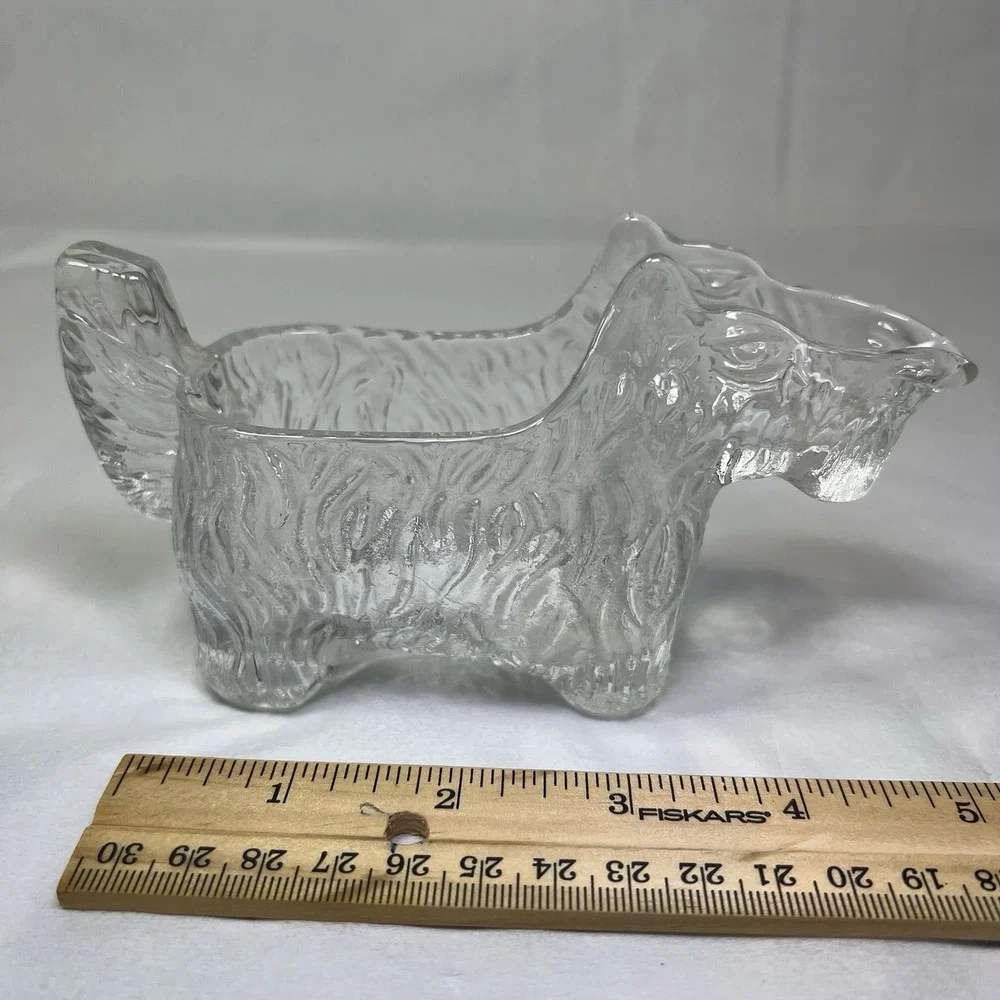 Vintage 1930's POST Cereal LE Smith Pressed CLEAR Glass Scottie Dog Creamer Rare